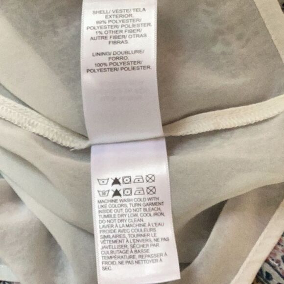 LUCKY BRAND NWT  EMILIA WOMENS TOP BLOUSE SMALL BLUE PAISLEY FLORAL PRINT - Picture 8 of 9